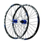 VPPV MTB Wheelset 26 Inch 27.5”29 ER Aluminum Alloy Bicycle Wheels P19 Cycling Rim Disc Brake for 7/8/9/10/11 Speed (Color : Blue, Size : 26 inch)