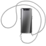 Collier pour Samsung Galaxy A80 chaîne en métal (A) Etui Coque avec cordon