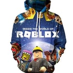 ROBLOX Barn Hoodie Jacka Kavaj Långärmad Huvad Tröja E 160cm