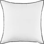 Housse de coussin 40x40 cm MADURA - Blanc pur et bourdon noir - CARLINA