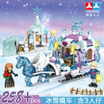 (7569)Frozen Princess Ice Castle Set Rakennuspalikat Malli Tiili Minifiguuri Lapsi Tyttö Lahjat Lelupuutarha, Yhteensopiva Legon kanssa