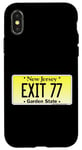 Coque pour iPhone X/XS Sortie 77 de plaque d'immatriculation New Jersey NJ GSP Parkway