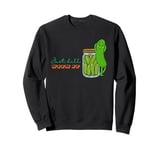 Just Dill With It Funny Pickle Jar Saying Sweatshirt