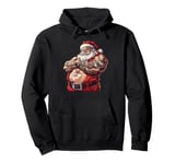 Chonky Inked Tattooed Santa Tattoo Artist Funny Xmas Pullover Hoodie