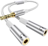 3.5Mm Jack Casque Audio Et Répartiteur, Audio Répartiteur Jack 3.5Mm Mâle 2 Femelle Adaptateur De Répartiteur De Casque Samsung, Smartphone, Casque, Hautparleur, Ps4, Interrupteur,[QUE073582]