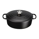 Le Creuset Cast Iron Oval Casserole 29cm 4.7L Satin Black