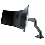 Bras de Moniteur à Ressort à gaz en Aluminium Robuste pour écran Plat/Ultra Large/croisé de 34 à 49" et écran de 144,8 cm - Capacité de Charge maximale de 20 kg - Noir