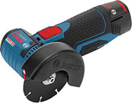 Bosch Professional 12V System GWS 12V-76 Cordless Angle Grinder (Three Cutting Discs, disc Diameter: 76 mm, excluding Batteries and Charger, in L-BOXX)