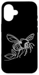 Coque pour iPhone 16 Line Art Entomologistes Bumblebee