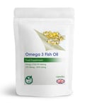 100 Capsules - Fish Oil 1000mg Omega-3 | EPA 180mg & DHA 120mg | One a Day | UK