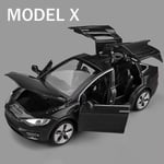 1:32 Tesla Model X Model 3 Model S Model Y Legering Bilmodell Diecasts Leksaksbil Ljud Och Ljus Barnleksaker För Barnpresenter Pojk Leksak (Boxad) Model X Black