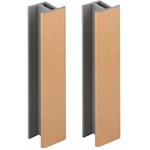 2x jonction de plinthe 150mm finition bronze brossé cuivre cuisine raccord connecteur pied de meuble profil PVC plastique