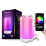 Krystallklar Touch-Lampe med Bluetooth-App – Justerbar RGB-Belysning og Dimming