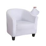 Jaotto Housse de Fauteuil Cabriolet 1 Place, Housse de Fauteuil Crapaud Extensible Chesterfield, Housse Fauteuil Salon Club il Lavable, Couverture de Fauteuil Facile à Installer et à Laver,Blanc