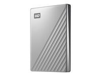 Wd My Passport Ultra Wdbc3c0020bsl - Harddisk - Kryptert - 2 Tb - Ekstern (Bærbar) - Usb 3.0 (Usb-C Kontakt) - 256-Bit Aes - Sølv