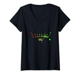 Womens VU Meter dB DJ V-Neck T-Shirt