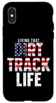 iPhone X/XS Dirt Track Racing Race Vintage Usa American Flag Living That Case