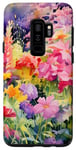 Coque pour Galaxy S9+ Aquarelle violette et rose Wildflower