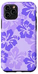 iPhone 11 Pro Cute Purple Hibiscus Tropical Floral Hawaiian Flowers Island Case