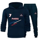 Jogging Survêtement Paris Rayures Homme Bleu Marine