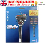 GILLETTE PROGLIDE FLEXBALL 9 BLADE 1 HANDLE 100% GENUINE NEW RRP £31.99 FREE PP