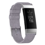 Fitbit Charge 3 snyggt klockarmband i canvas - Grå