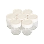 MOULINEX Lot de 7 pots en verre pour yaourtière Yogurta Timer, Compatible lave-vaisselle A14A03