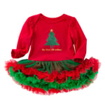 Fashion Pumpa Petticoat Set för barn med lång ärm Red Green Christmas Tree 73 (6-12 months)