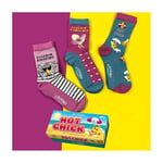 Cockney Spaniel Socks Novelty Womens Ladies Funny Socks 3 Pairs UK 4-8 Hot Chick