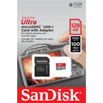 SanDisk Sandisk Minneskort Microsdxc Ultra 128gb 100mb/s Uhs-i Adapt