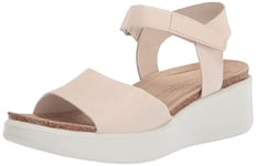 ECCO Women Flowt Wedge Cork Sandal, Limestone, 9.5/10.5 UK