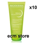 BIODERMA Lot 10 Mini Sebium Gel Nettoyant Moussant actif 45 ml /U60