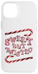 Coque pour iPhone 14 Plus Sweet But Twisted. Bâtonnets de canne à sucre d'orge. Noël amusant