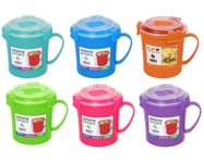 Sistema Klip It Soup Mug 656ml Snack Cup Lunch Dinner Food Microwave Travel work