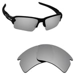 Hawkry Anti-Salt Water Silver Titanium Replacement Lenses for-Oakley Flak 2.0 XL