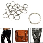 Silver O Rings Stainless Steel For Handbag Backpack Pet Collar Luggage Bag Strap