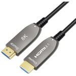 Elfcam - 7m 8K Câble hdmi 2.1 à Fibre Optique Mutimode OM3, Câble hdmi Ultra Prend en Charge 48 Gbit/s 8K@60Hz 4K@120Hz hdr Dynamique hdcp 2.2 et 2.3