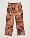 Stone Island Brused Cotton Canvas Camo Cargo Pants Orange