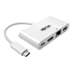 Tripp Lite U444-06N-H4GU-C USB-C (Type-C) to HDMI 4K Adapter with USB-A, USB-C PD Charging and Gigabit Ethernet, USB 3.1 Gen 1, Thunderbolt 3 Compatible, 4K x 2K @30Hz