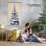 Pre-Lit Christmas Tree Wall Art/Fabric Tapestry/Warm White LEDs - 71119