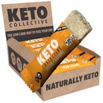 Keto Collective Keto Bars - NEW RECIPE - 15x40g I 3g Net Carbs I Low Carb Snacks I High Fibre I Natural Ingredients I Source of Protein I Keto Snacks I Gluten Free I Vegan (Salted Caramel)