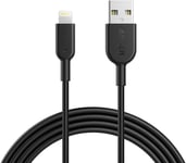 Cable Iphone, Powerline Ii Câble Lightning Vers Usb Résistant Certifié Mfi Pour Iphone Xs/Xs Max/Xr/X/8/8 Plus/Se/7/7 Plus/6S/6/6 Plus/5S/5/Ipad Pro(Noir, 1,8M)