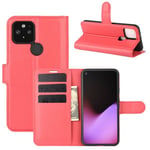 Google Pixel 4A 5G      Pu Wallet Case    [Red]