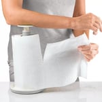 Kitchen Paper Towel Roll Holder Stand Push Top To Lock Roll, Non-Slip Base Grey