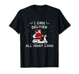 Funny Santa Deliver-All-Night-Long Pixel Gamers Delivery Man T-Shirt