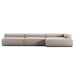 Decotique-Grand 5-Personers Sofa chaiselong Højre, Sandshell Beige