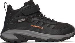 Merrell Kids' Moab Speed Mid 2 A/C Waterproof Black, 29