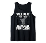 Harp Music Harp Player Will Play For Free Harpist Tank Top