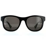 Gucci Rectangle Mens Black Green Grey Sunglasses - One Size