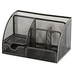 Viking Desk Organiser Wire Mesh Black 22.2 x 14 x 12.5 cm